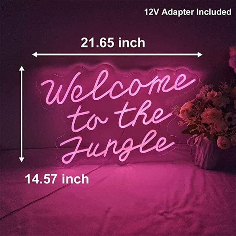 Welcome to the Jungle Neon Sign