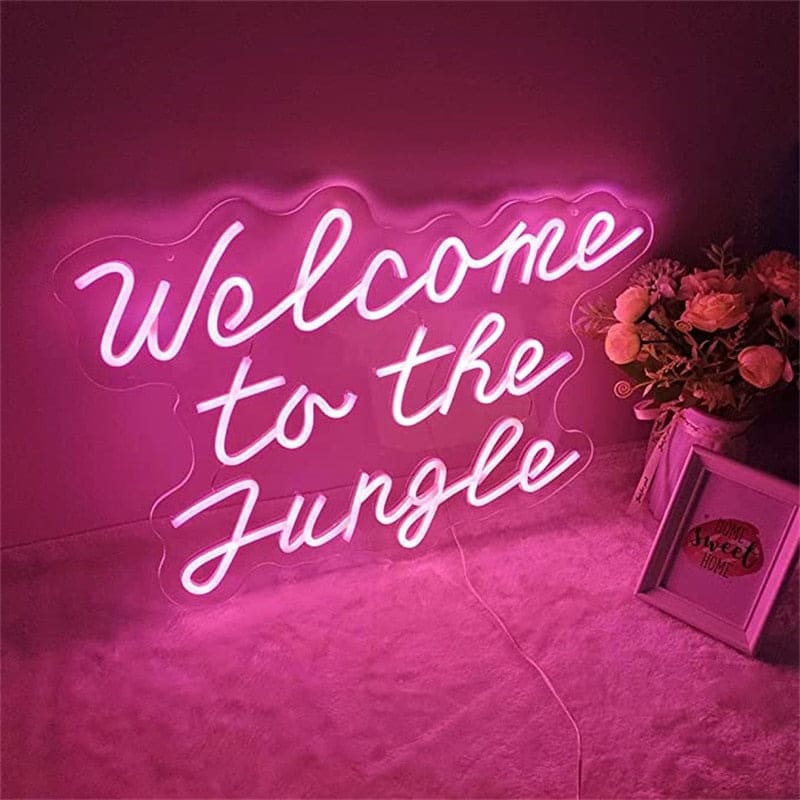 Welcome to the Jungle Neon Sign