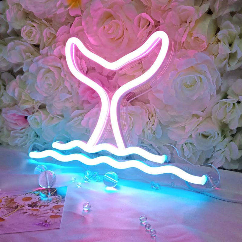 Whale Tail LED Neon Sign