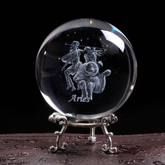 Zodiac Crystal Glass Ball-Crystal ball